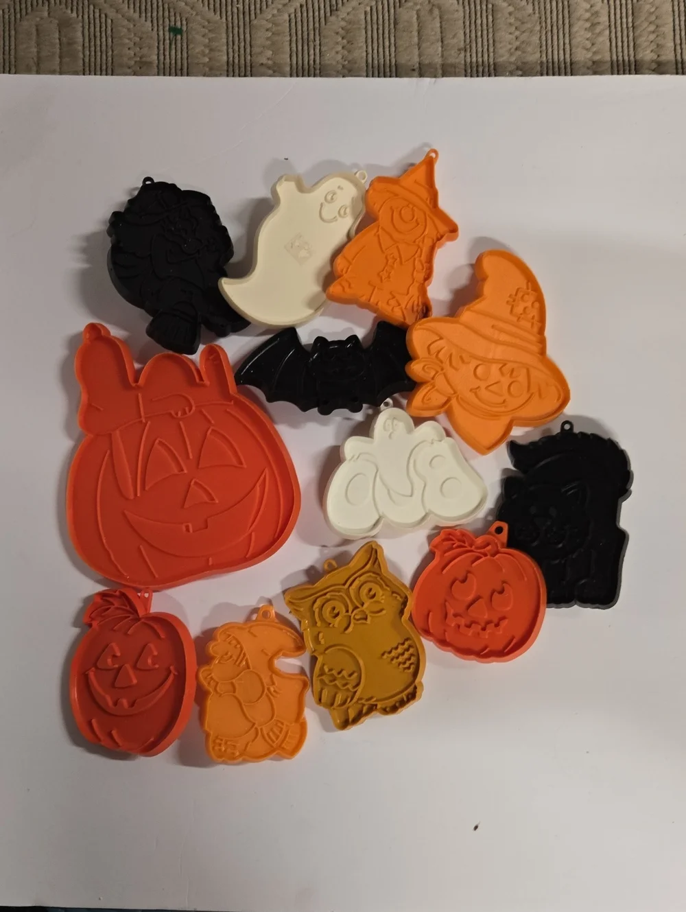 Halloween Kids Silicone Cookie Cutters - Orange, Black & White